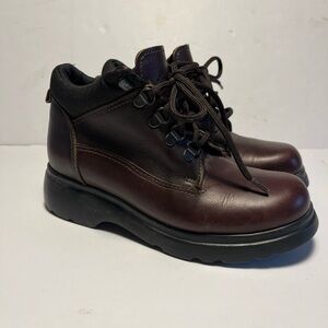 Dexter Comfort Brown Nubuck Leather Lace Up Ankle Boots Womens Size 6M